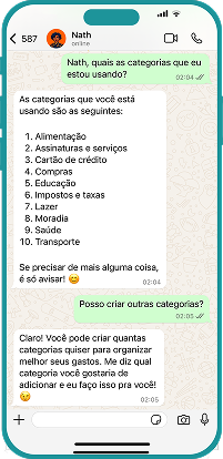 Celular mostrando o segundo passo: ajustar sua necessidade.