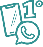 Ícone do primeiro passo: Adicionar no WhatsApp.